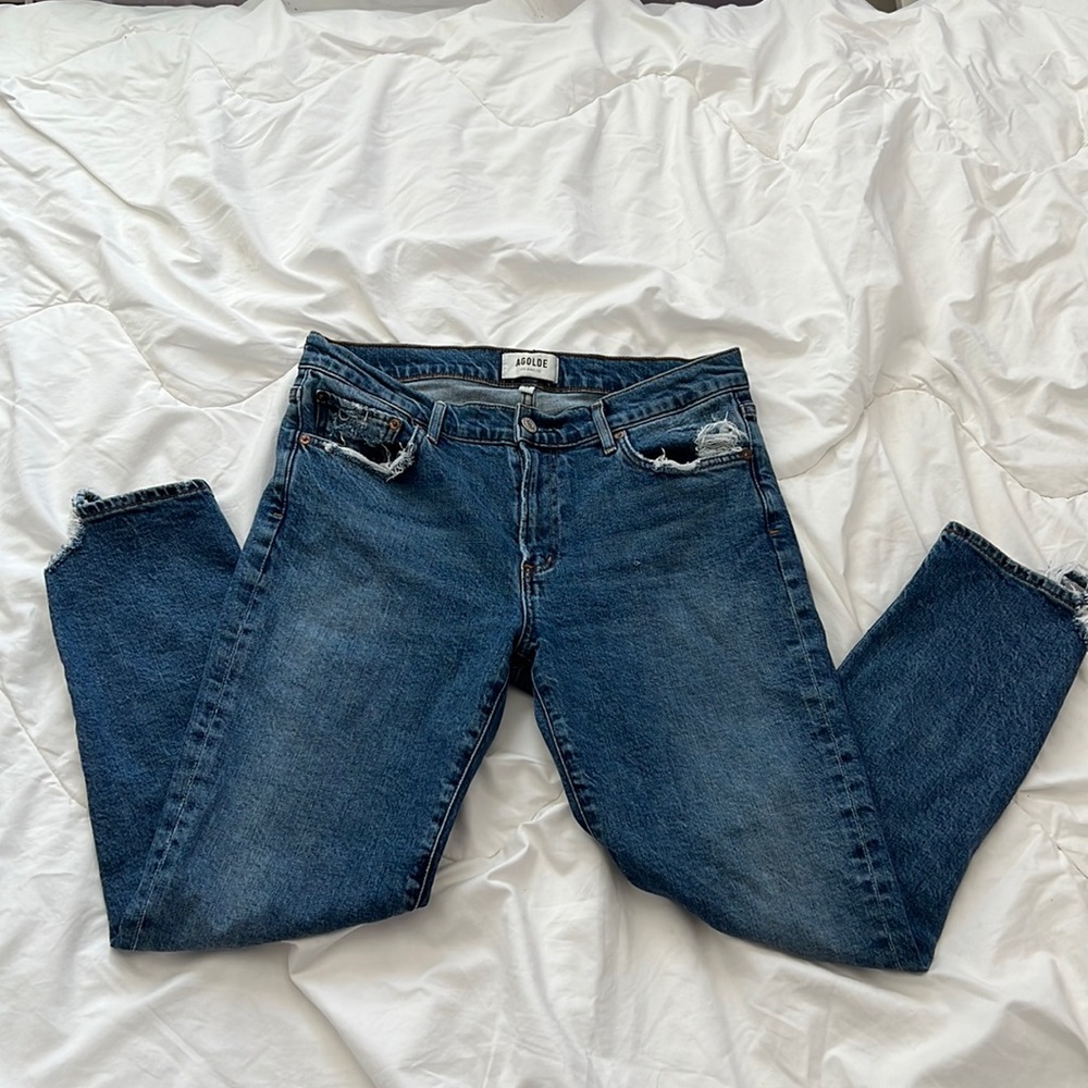 Womens slim straight leg